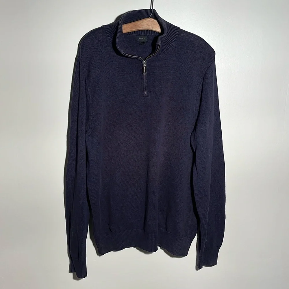 J. Crew Cotton/Cashmere Blend Knit Half Zip